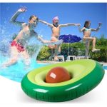 Inflatable Avocado Pool Float With Ball