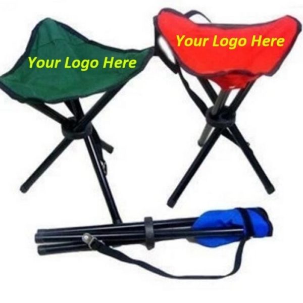 Folding Tripod Stool Chair With Carrying Bag