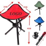 Folding Tripod Stool Chair With Carrying Bag