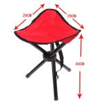 Folding Tripod Stool Chair With Carrying Bag