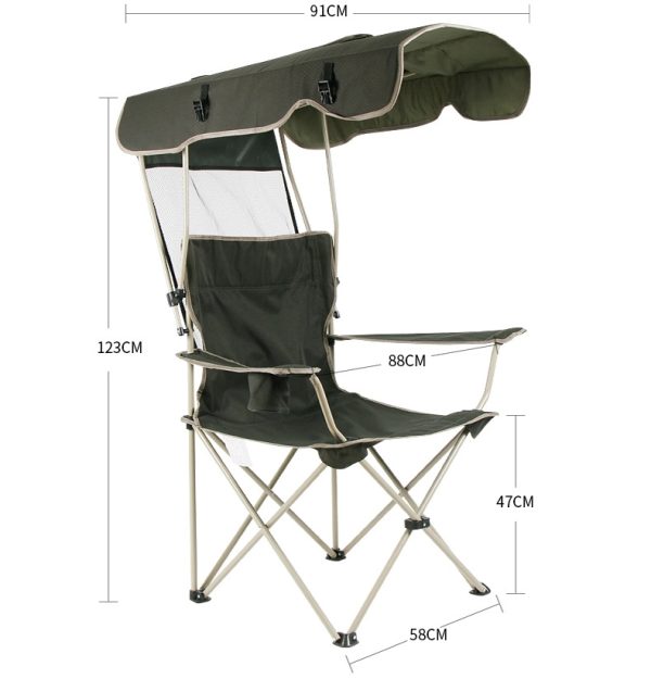 Foldable Beach Chair With Sunshade