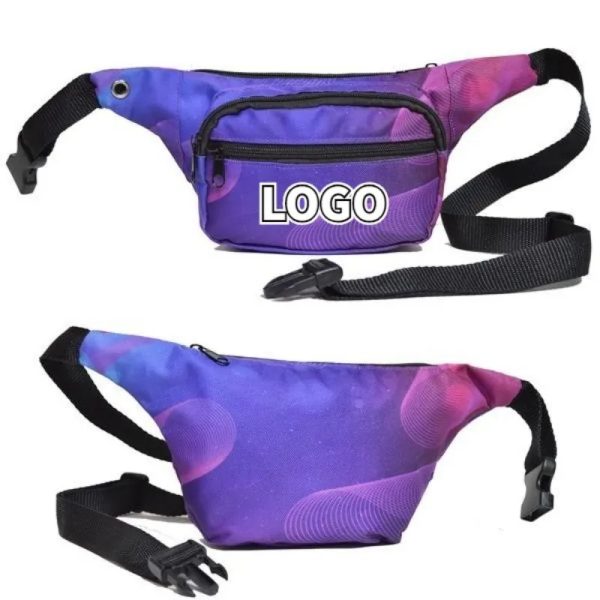 3 Zipper Waist Pack Full Wrap Sublimation Fanny Bag