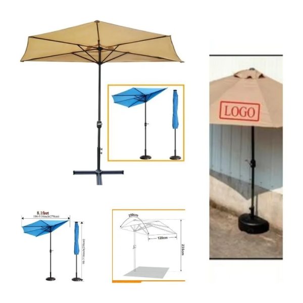 Half Round Patio Umbrella Outdoor