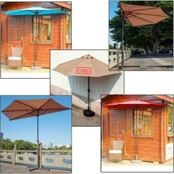 Half Round Patio Umbrella Outdoor