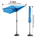 Half Round Patio Umbrella Outdoor