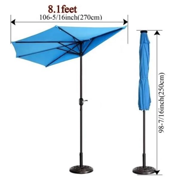 Half Round Patio Umbrella Outdoor