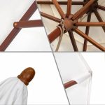 Commercial Market Umbrella-8'X8' 4 Panels Wood Pole