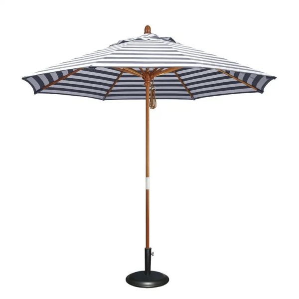 Commercial Market Umbrella-8'X8' 4 Panels Wood Pole