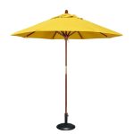 Commercial Market Umbrella-8'X8' 4 Panels Wood Pole