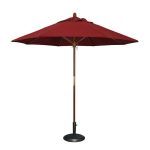 Commercial Market Umbrella-8'X8' 4 Panels Wood Pole