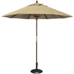 Commercial Market Umbrella-8'X8' 4 Panels Wood Pole