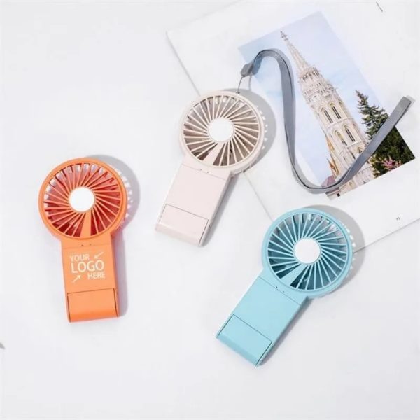 Mini Slim Fan With Makeup Mirror