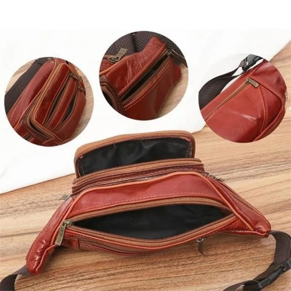 Leather Sports Money Saving Belt Bag