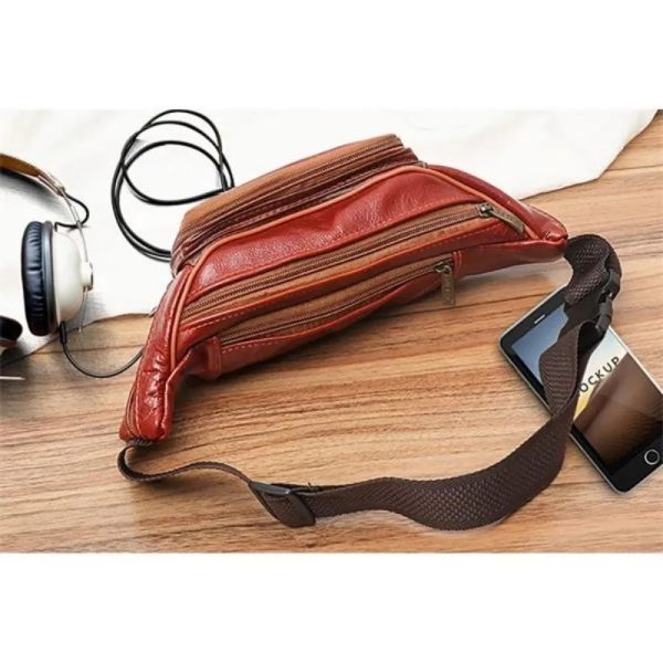 Leather Sports Money Saving Belt Bag