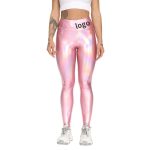 Colorful Laser Leather Stretch Leggings