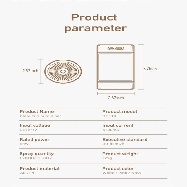 Portable Electronic Ultrasonic Usb Air Humidifier