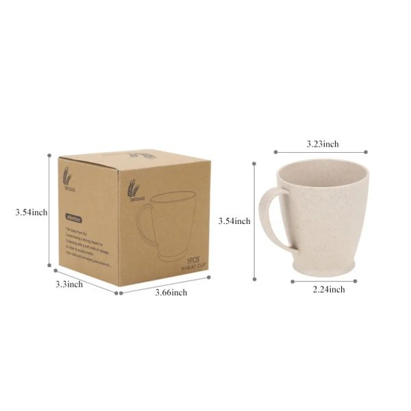 7 Oz. Eco-Friendly Wheat Straw Lightweight Cup