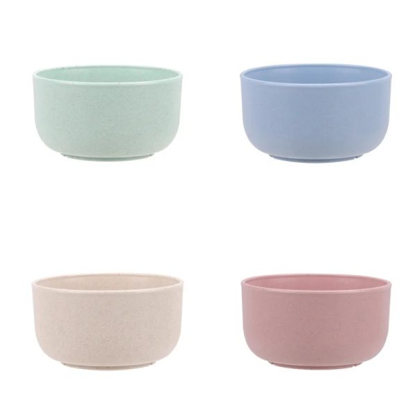 100% Bpa-Free Wheat Straw Fiber Snack Bowls(4 Pcs)