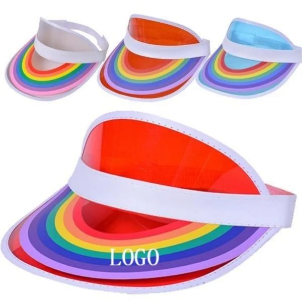 Rainbow Pvc Sun Cap