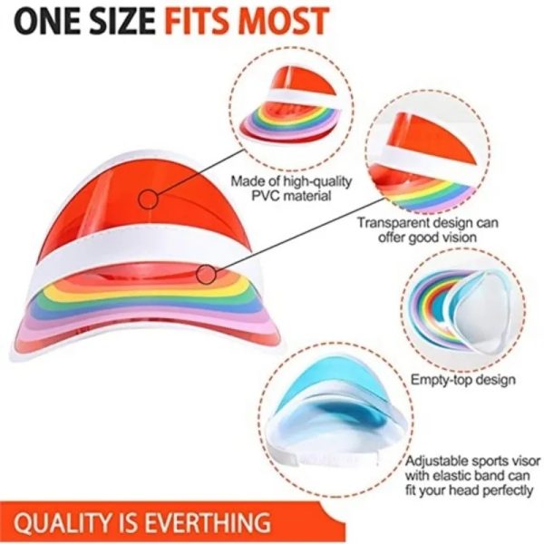 Rainbow Pvc Sun Cap