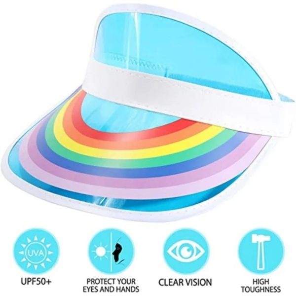 Rainbow Pvc Sun Cap