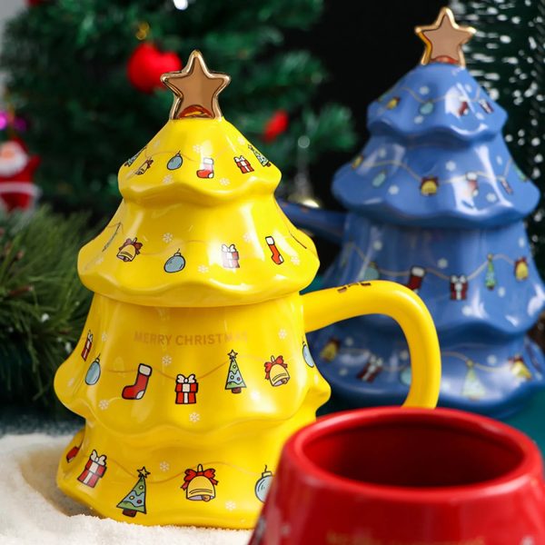 Christmas Theme Cup Tree Large Capacity Mug