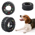 Small Tire Pet Sound Toy, Rubber Lined Dog Toy