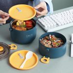 Circular Large Capacity Double Layered Lunch Box