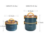 Circular Large Capacity Double Layered Lunch Box