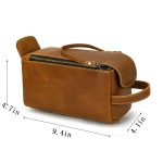 Genuine Leather Wash Bag With Large Capacity Storage