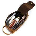 Genuine Leather Wash Bag With Large Capacity Storage