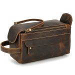 Genuine Leather Wash Bag With Large Capacity Storage