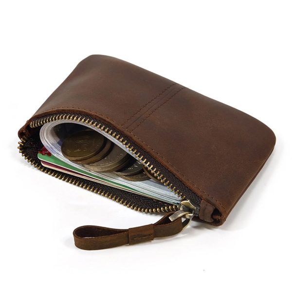 Real Cowhide Zippered Wallet