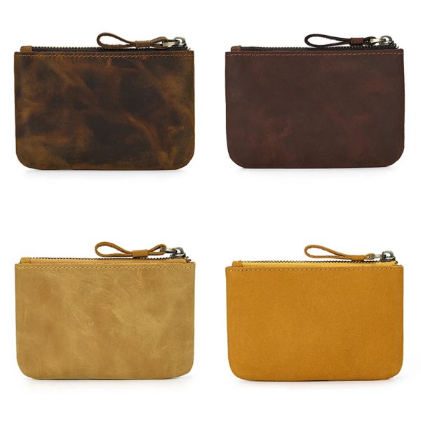 Real Cowhide Zippered Wallet