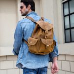 Vintage Leather Backpack For Travel