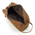 Toilet Genuine Leather Large Capacity Storage Bag