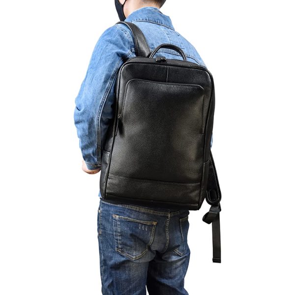 Leather Backpack 15 Inch Travel Bag