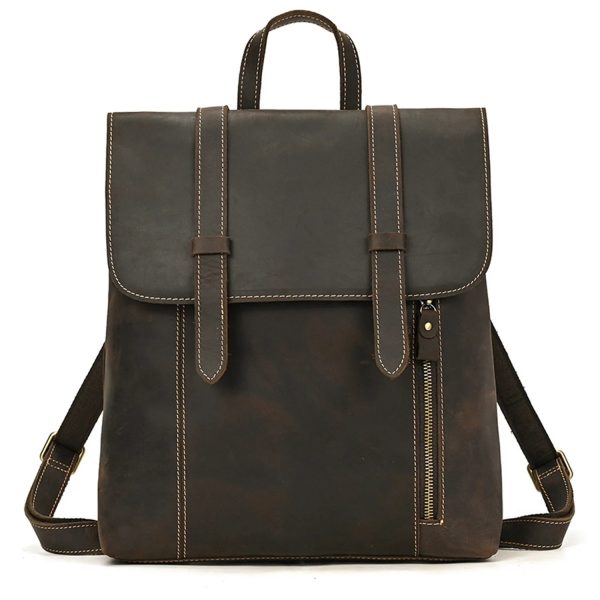 Women'S Retro Leather Backpack Outdoor Leisure Bag