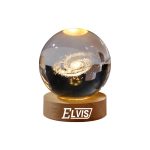 Wooden Luminous Base Crystal Ball Night Light Decoration