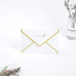 Pearlescent Paper Gold Edge Invitation Letter