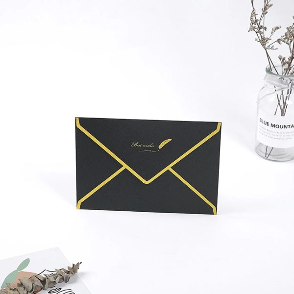 Pearlescent Paper Gold Edge Invitation Letter