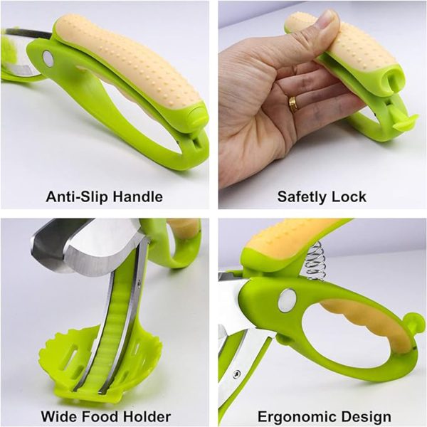 Multifunctional stainless steel salad scissors