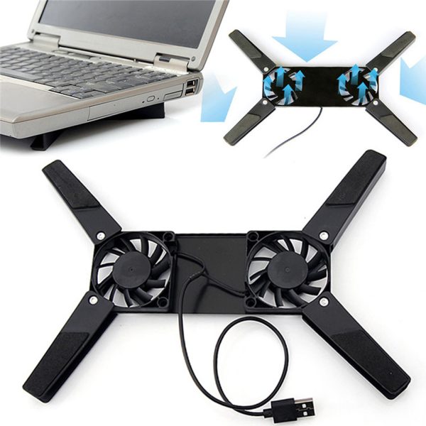 Foldable USB Laptop Cooling Pad/Dual Fans