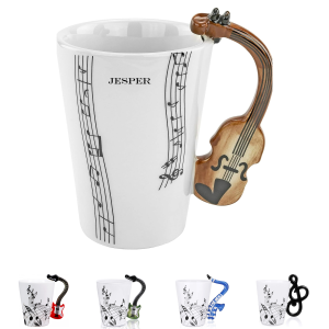 12.9 Oz Music Note Tea Guitar Mug