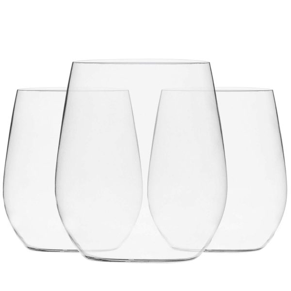 12oz PET Stemless Wine Glasses