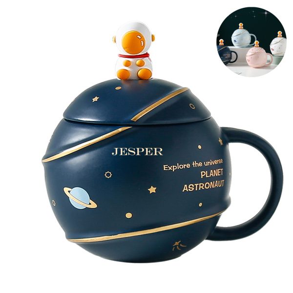 13.5Oz Kawaii Astronaut Cup Space Ceramic Mug