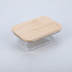 Glass Food Storage Container With Bamboo Lid