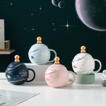 13.5Oz Kawaii Astronaut Cup Space Ceramic Mug