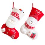 Christmas Stockings Santa Snowman Dress Up Candy Bag