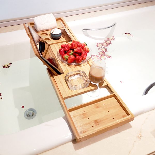 Bamboo Wood Expandable Non-slip Bathtub Tray